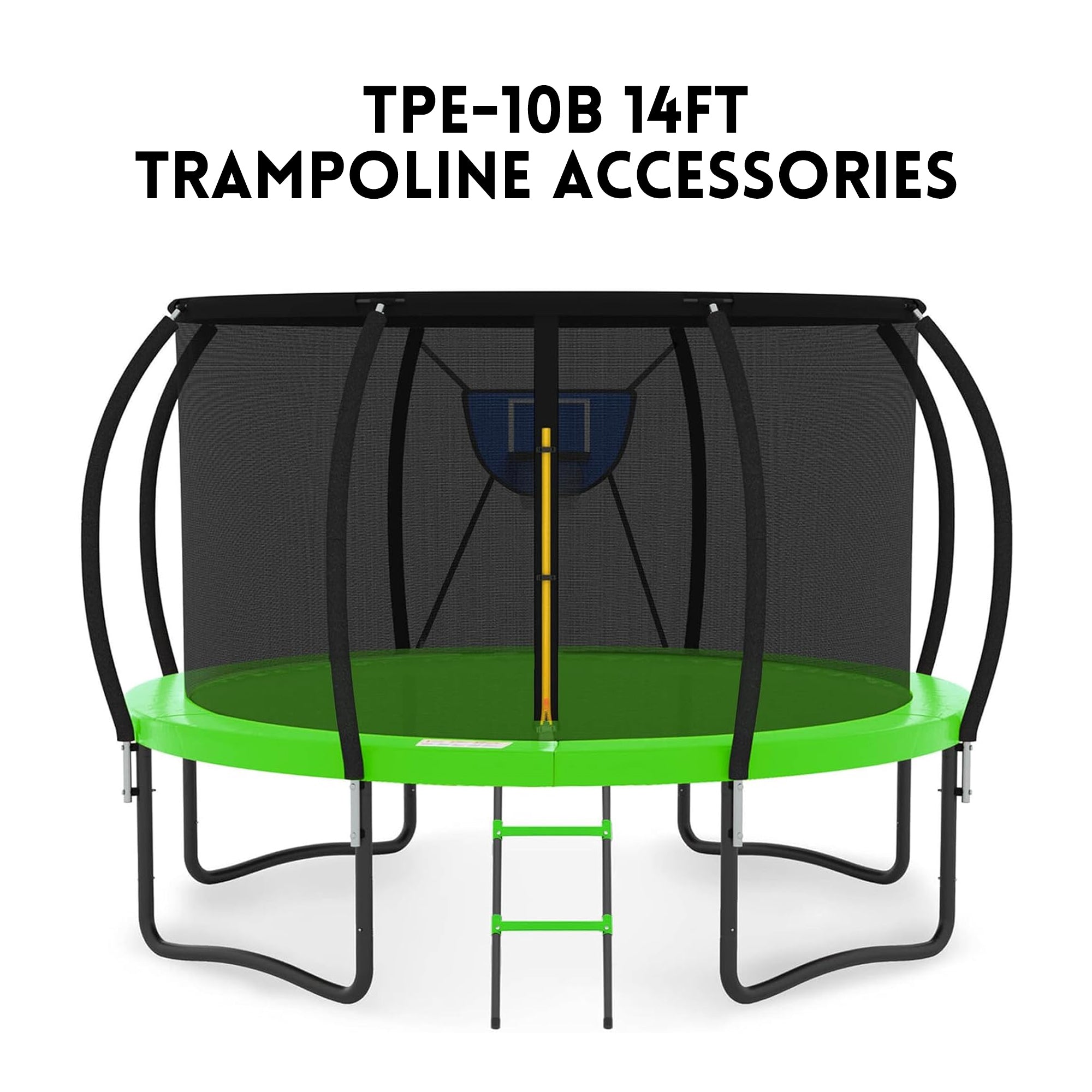 14' Outdoor Trampoline, Backyard Recreational Pumpkin Trampoline